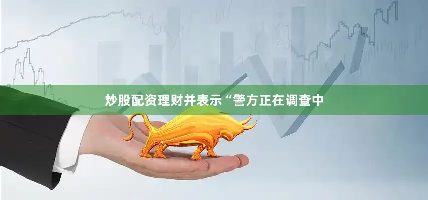 炒股配资理财并表示“警方正在调查中